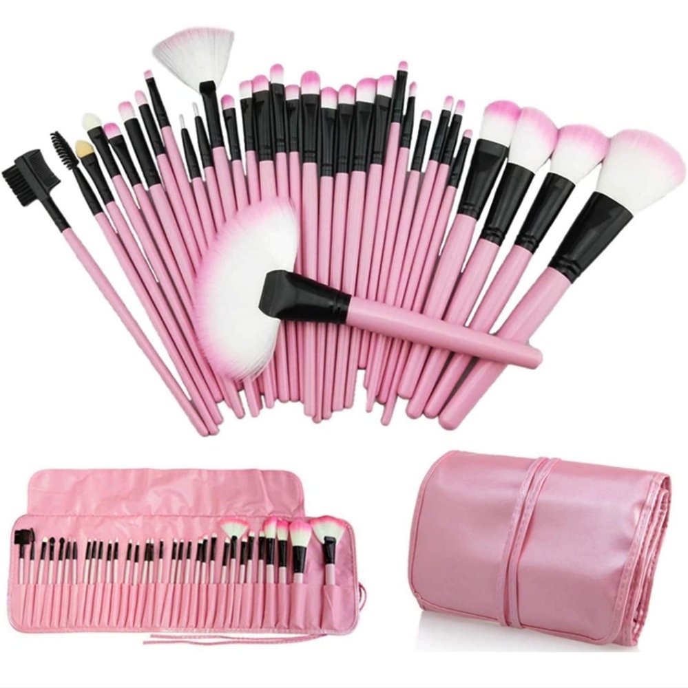 32 Piece proffessional MAKE Up Brush Set With Case Multi Purpose Brushes - Picture 3 of 7